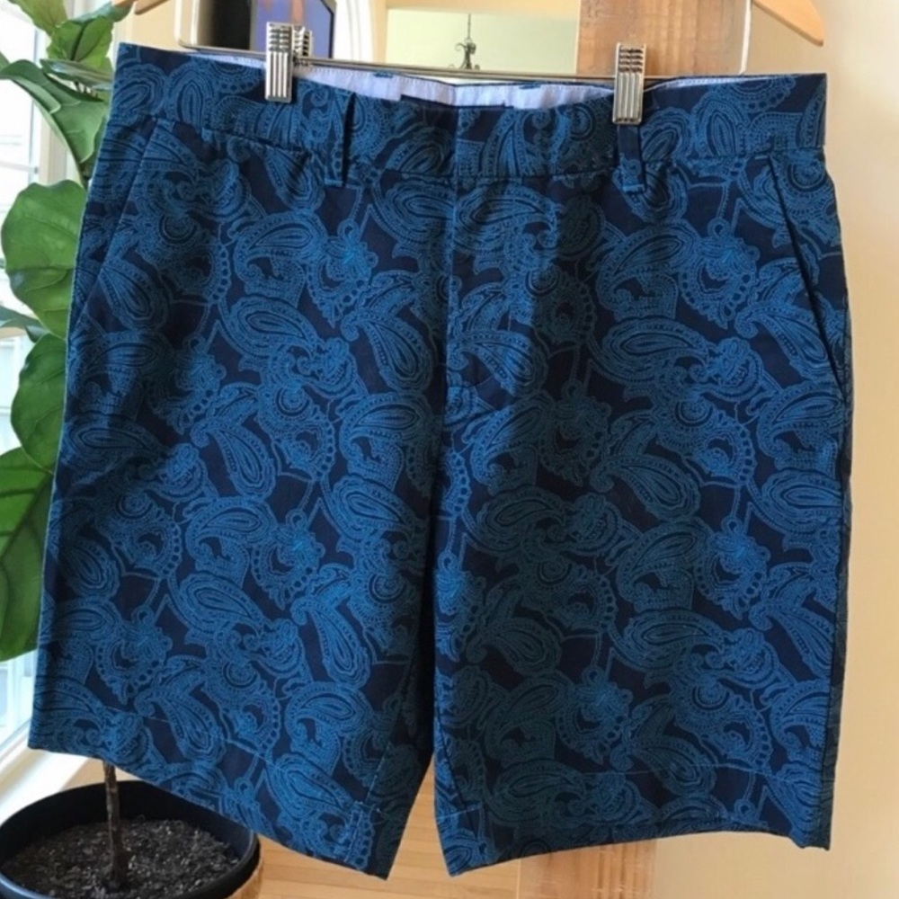 Tommy Hilfiger Navy Paisley Chino Shorts